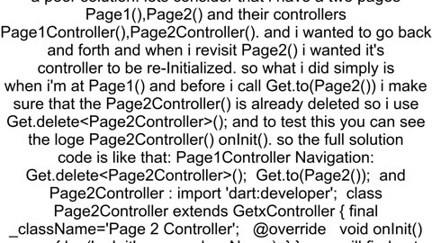 Flutter GetX Controller Not Getting Disposed Automatically