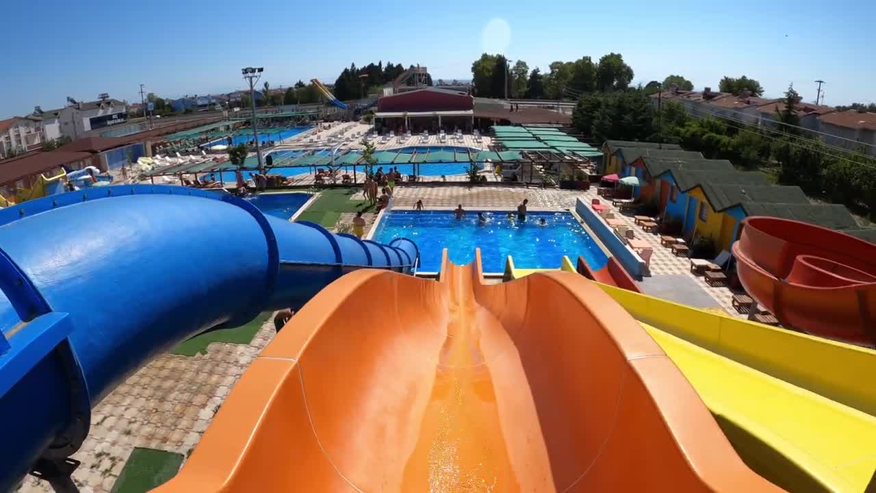 Orange Kamikaze Water Slide at Trend Aqua Park