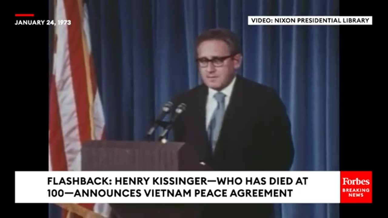 FLASHBACK: Henry Kissinger—who Has Died At 100—Announces Vietnam Peace Agreement