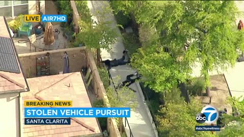 Wild, aggressive chase involving 3 reported grand theft auto suspects ends in Santa Clarita