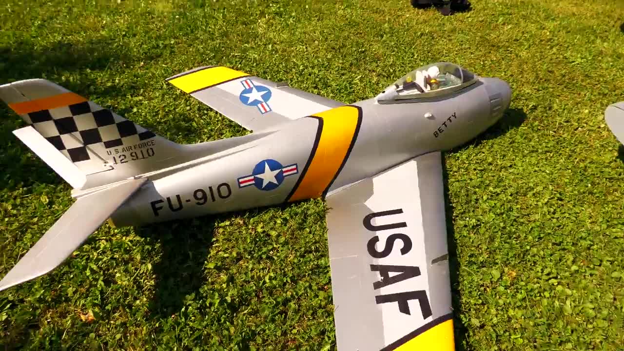 F-86 Sabre _ scale EDF RC aircraft _ 4K _ Rokytnice 2021