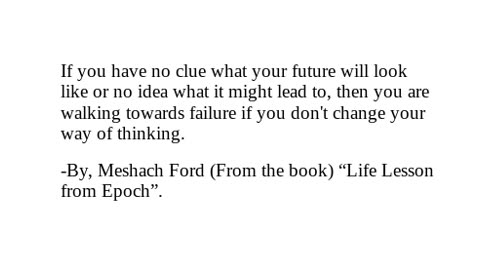 "Life Lesson from Epoch" Checkout Description