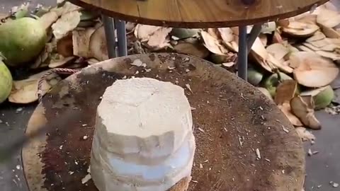 Coconut cutting skill