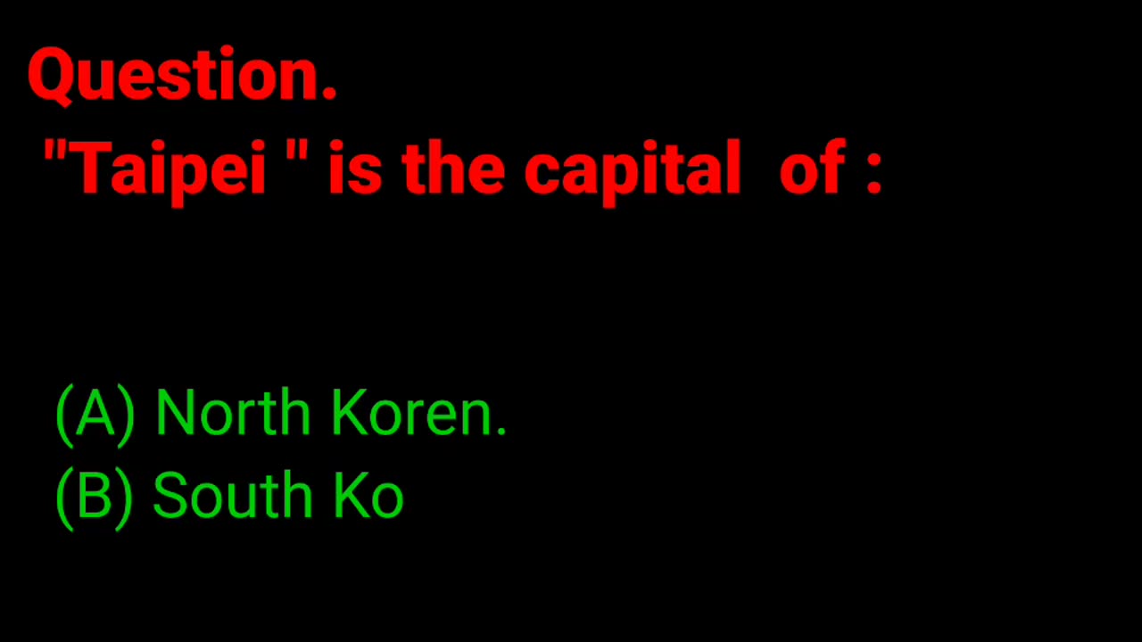 General knowledgeable quiz about capital