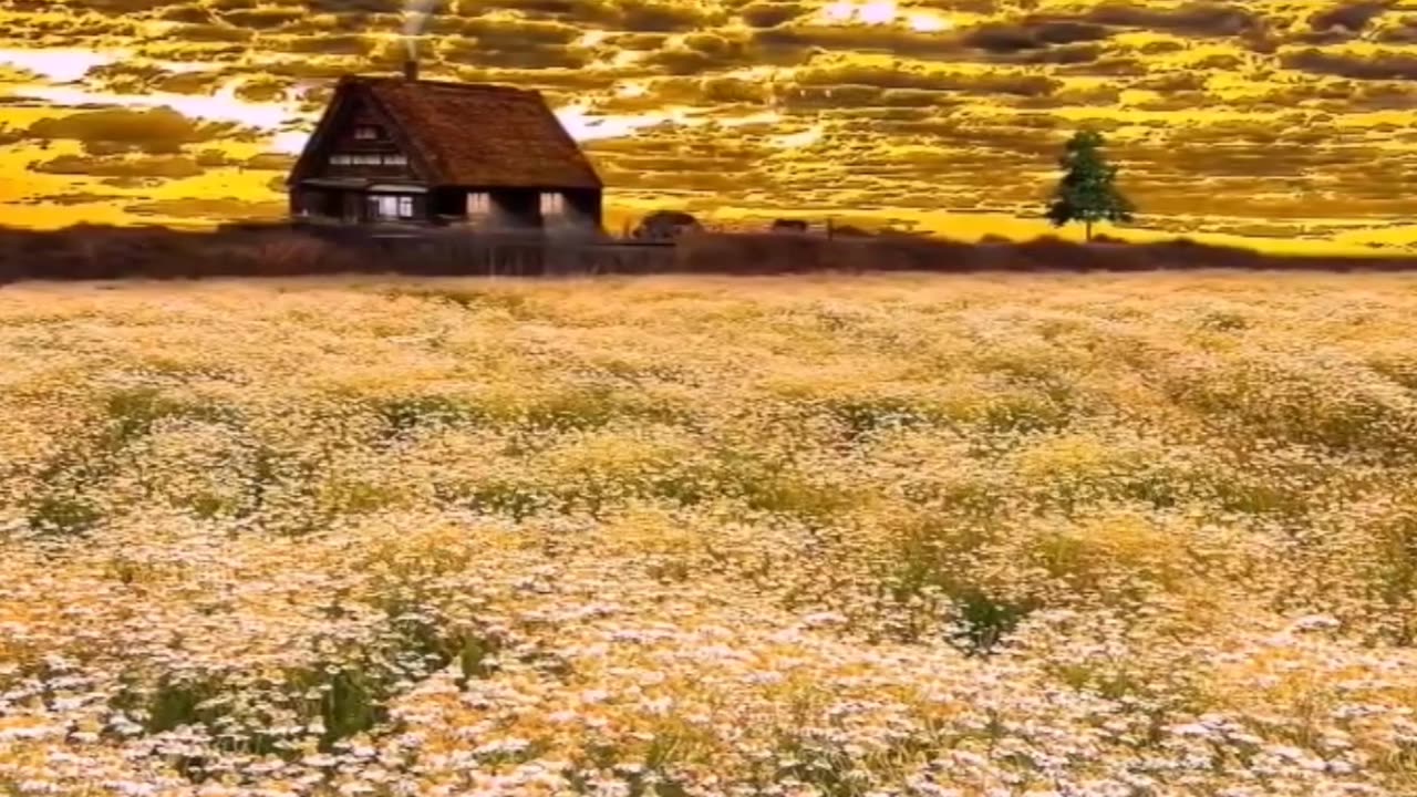 Lovely Flowers And Huts