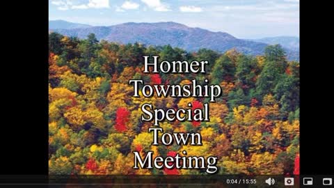 Homer Township Special Town Meeting 10/22/21