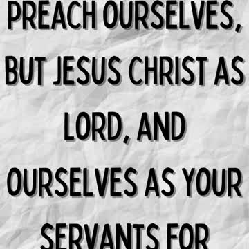 2 Corinthians 4:5 #shorts