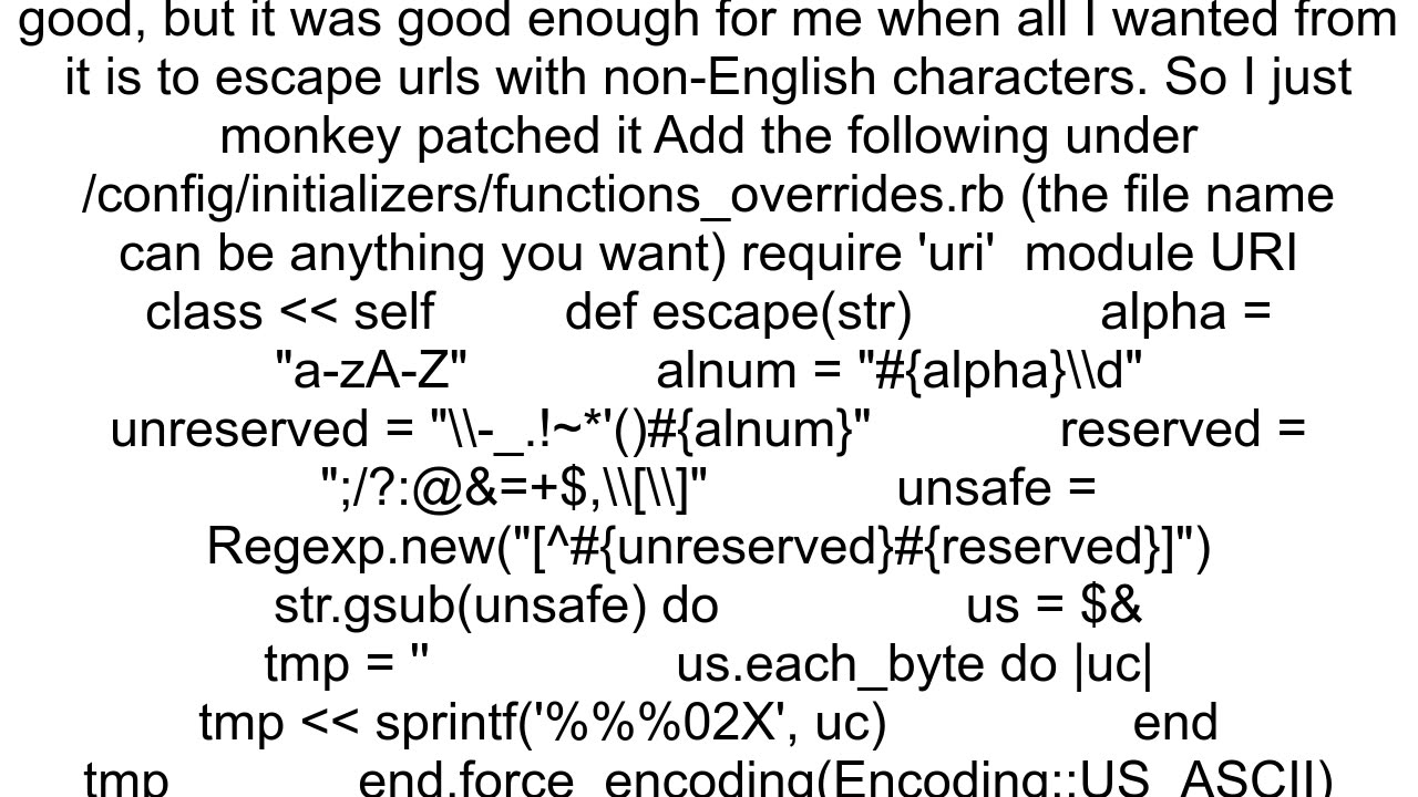 Undefined method escape39 for URIModule
