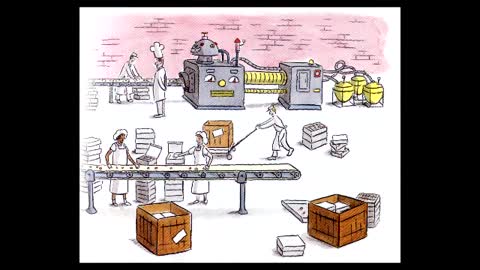 READING TIME - Curious George goes to a chocolate factory by Margaret and H.A, Rey