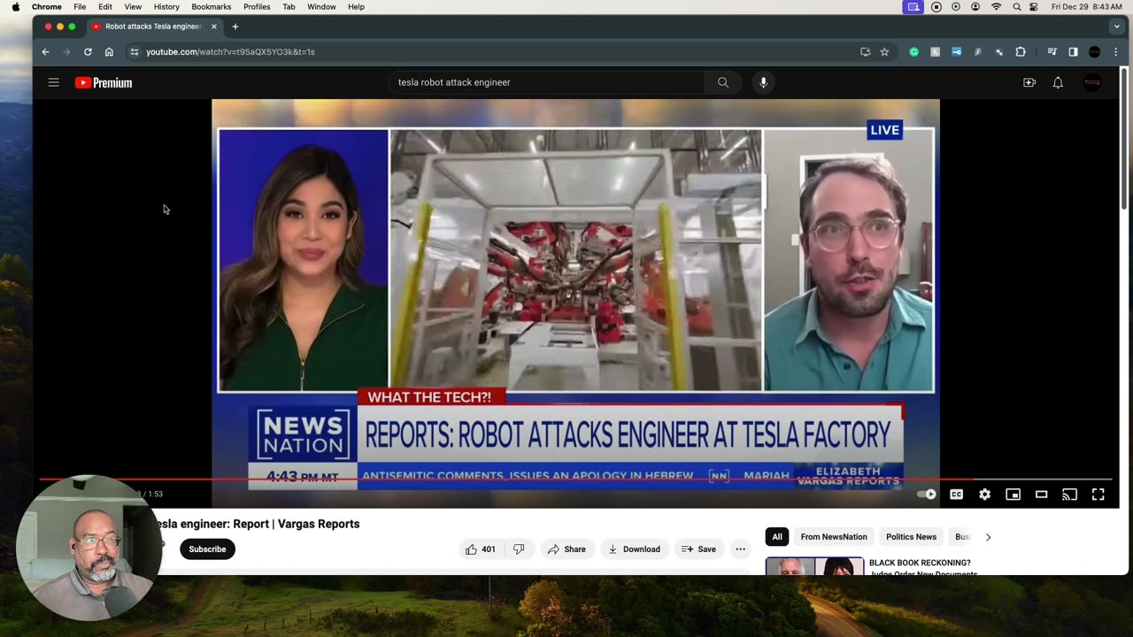 Robot attacks Tesla engineer!!!