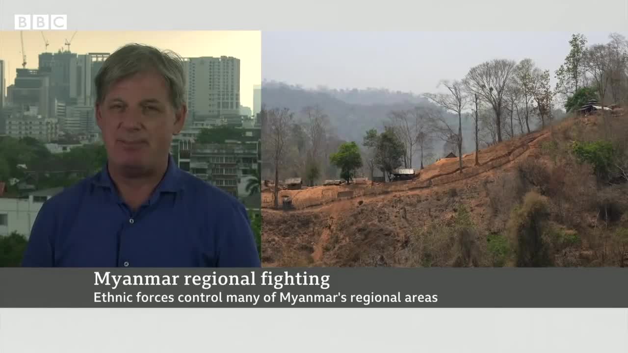 Fighting and heavy gunfire on Myanmar-Thailand border - BBC News