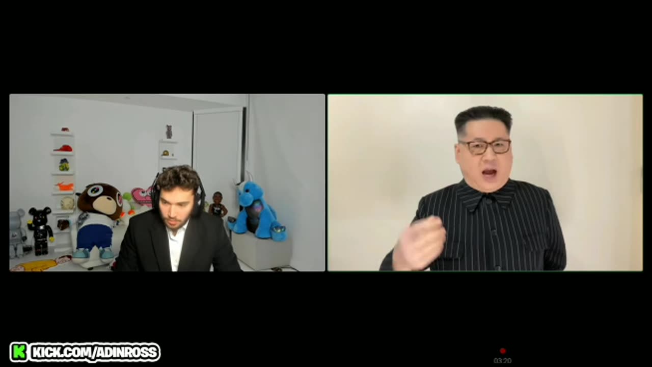 Adin ross interviews fake impersonation of Kim yun un on kick live 9/20/23