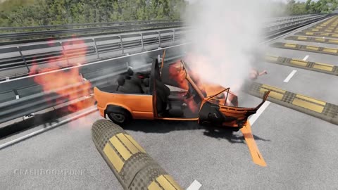 Cars vs 100 Speed Bumps #1n – BeamNG Drive