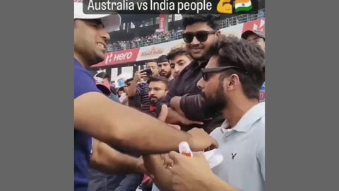 India Australia fan fight