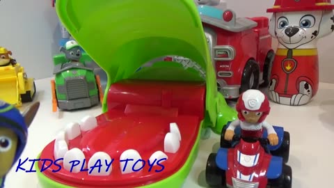 PAW PATROL Funny Game Set, CROCODILE DENTIST, Funny Kids Video for Children