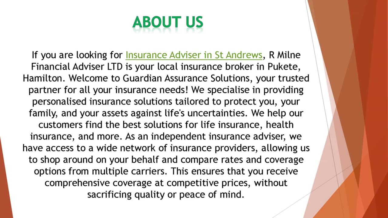 If you are looking for Insurance Adviser in St Andrews