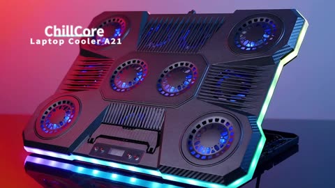 ChillCore Laptop Cooling Pad, RGB Lights Laptop Cooler