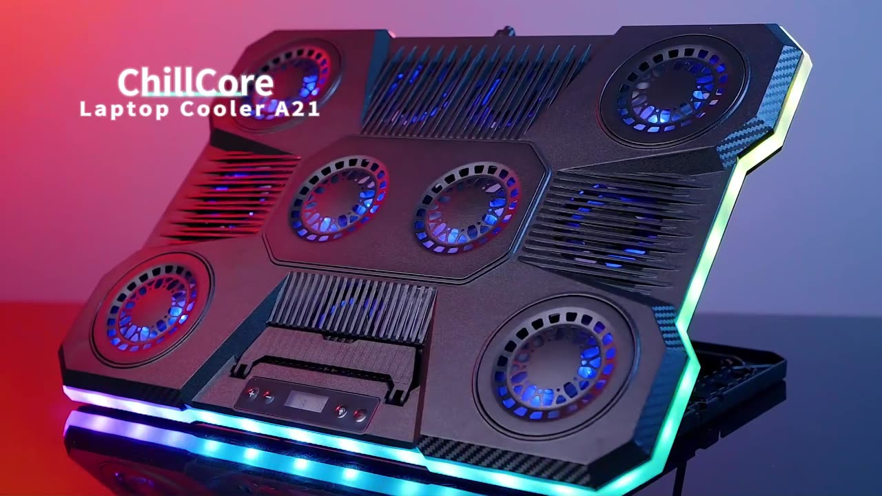 ChillCore Laptop Cooling Pad, RGB Lights Laptop Cooler