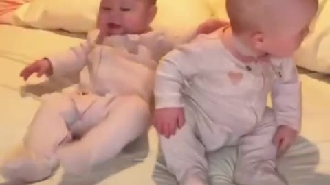 Twins baby beautiful baby