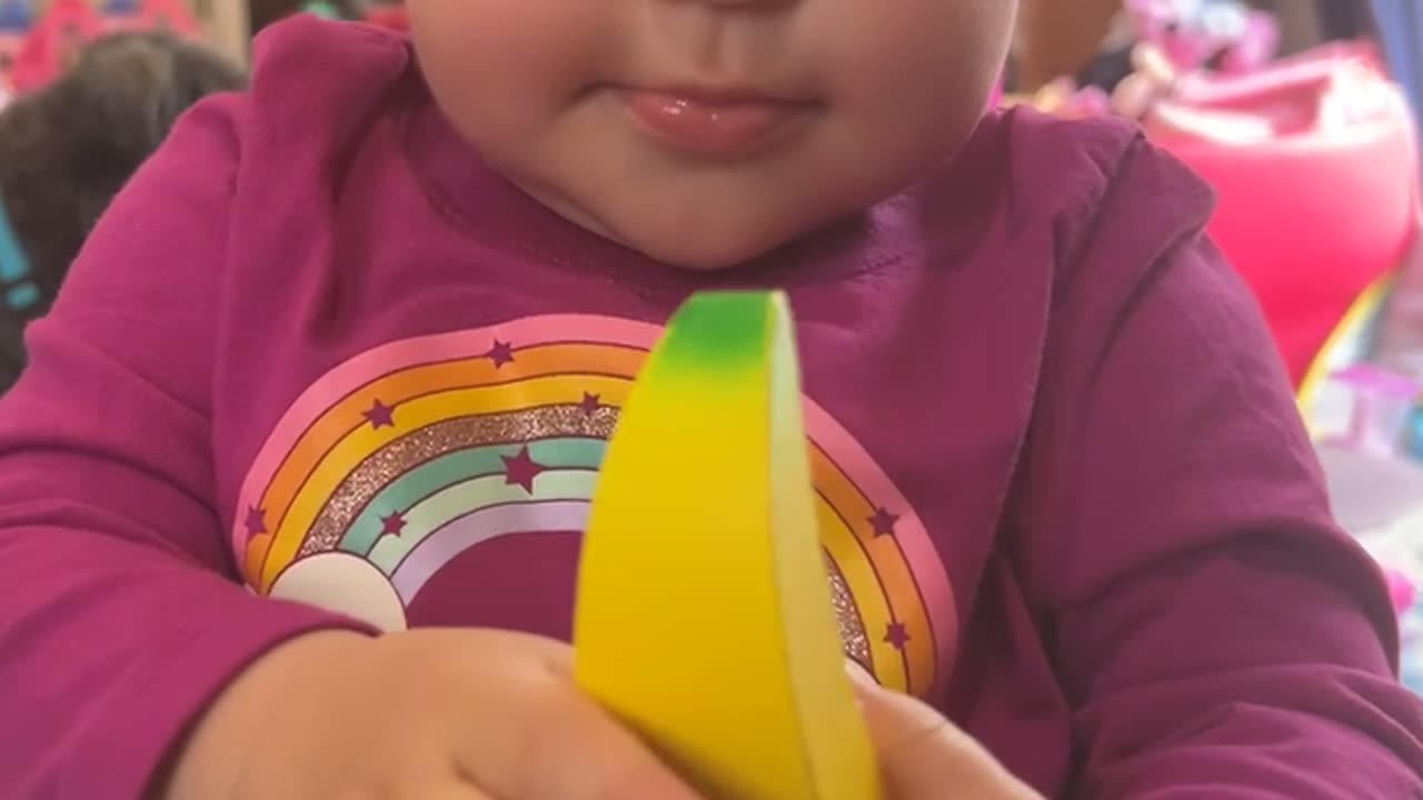 Daughter Tries to Say Banana