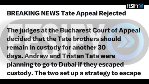 Andrew Tate planned to escape to Dubai with his brother