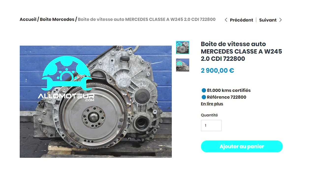 ALLOMOTEUR.COM - Boite de vitesse auto MERCEDES CLASSE A W245 2.0 CDI 722800