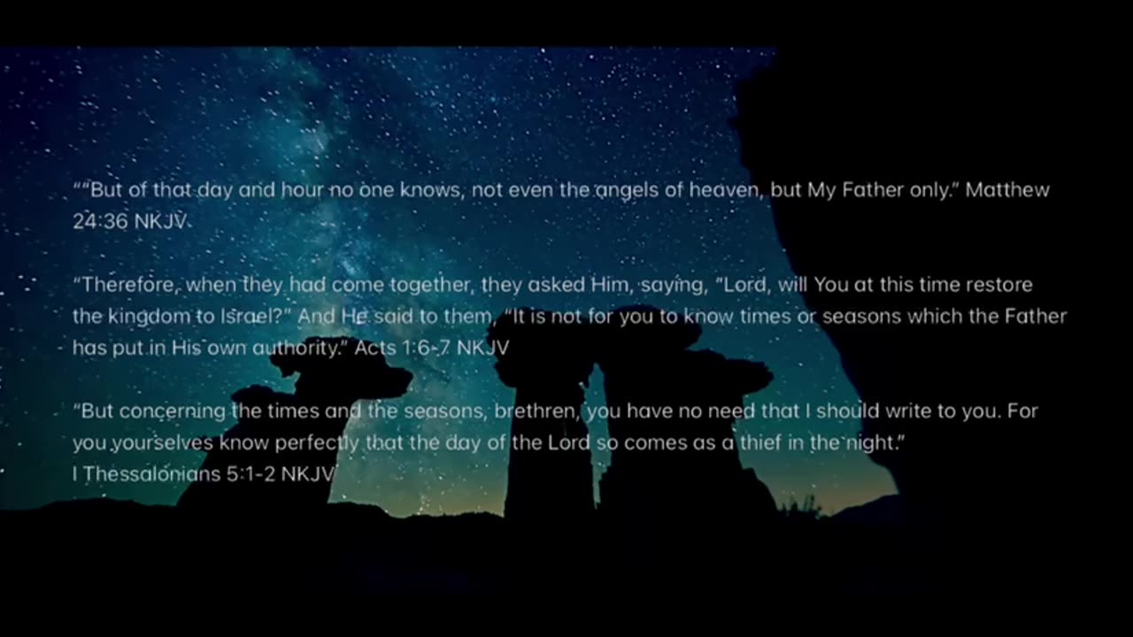No One Knows…..Only the Father!!! Crystal Clear in the Word of God!