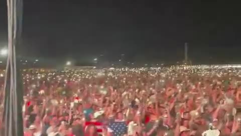 Thousands of Patriots sing God Bless the USA at a Kid Rock concert.