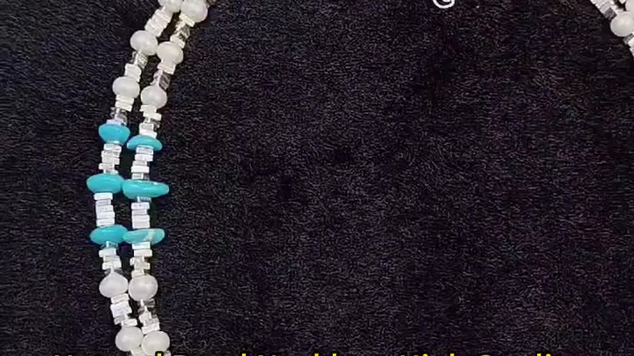 GN-20241121-01 Natural Pearl Necklace High Quality Pearls With natural Sterling treatment Turquoise