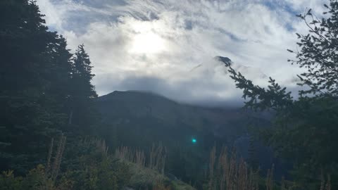 Oregon - Mount Hood - Beautiful Clouds Blanketing Mount Hood