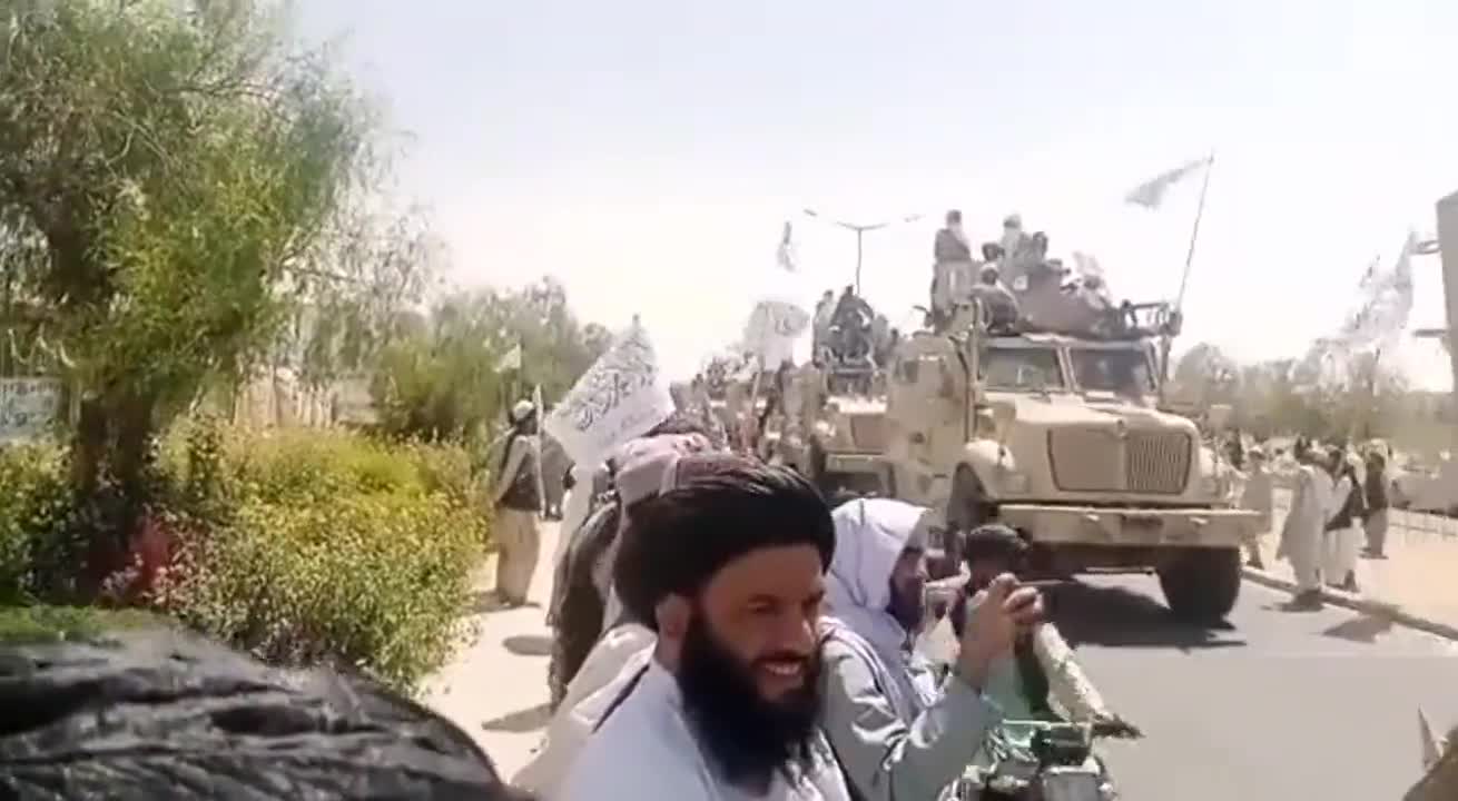 Parade captured US military equipment in Afghanistan