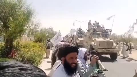 Parade captured US military equipment in Afghanistan