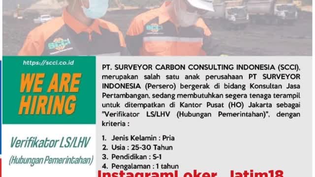 Jobs Vacancy PT Surveyor Carbon Consulting Indonesia #fyp #shorts #jobs #vacancy #loker