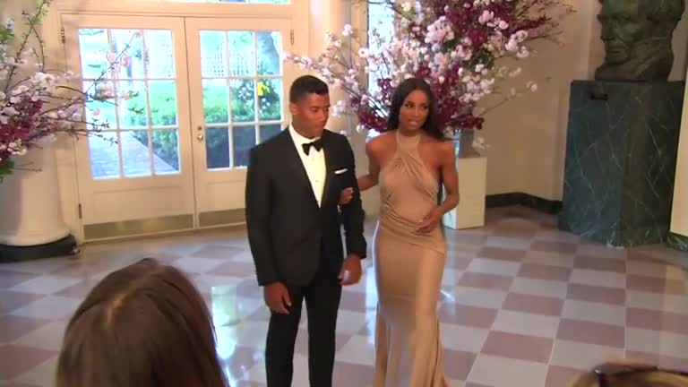 Ciara and NFL Quarterback Russell Wilson attend State Dinner for Japan's PM