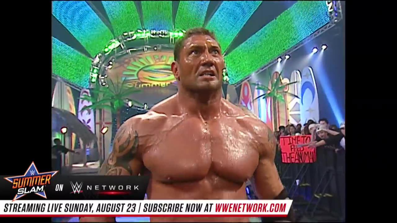 Full match tha great khali Vs Batista sumarslam in 2007