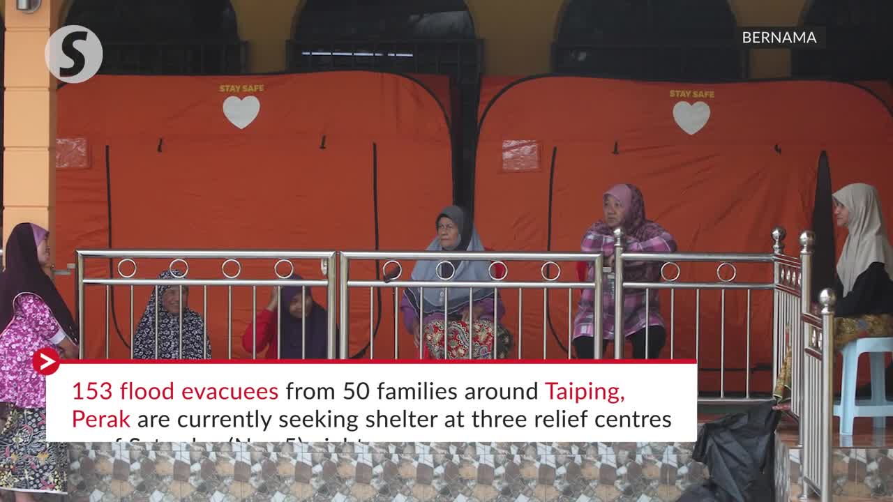 Over 150 Taiping flood evacuees at three relief centres as of Saturday