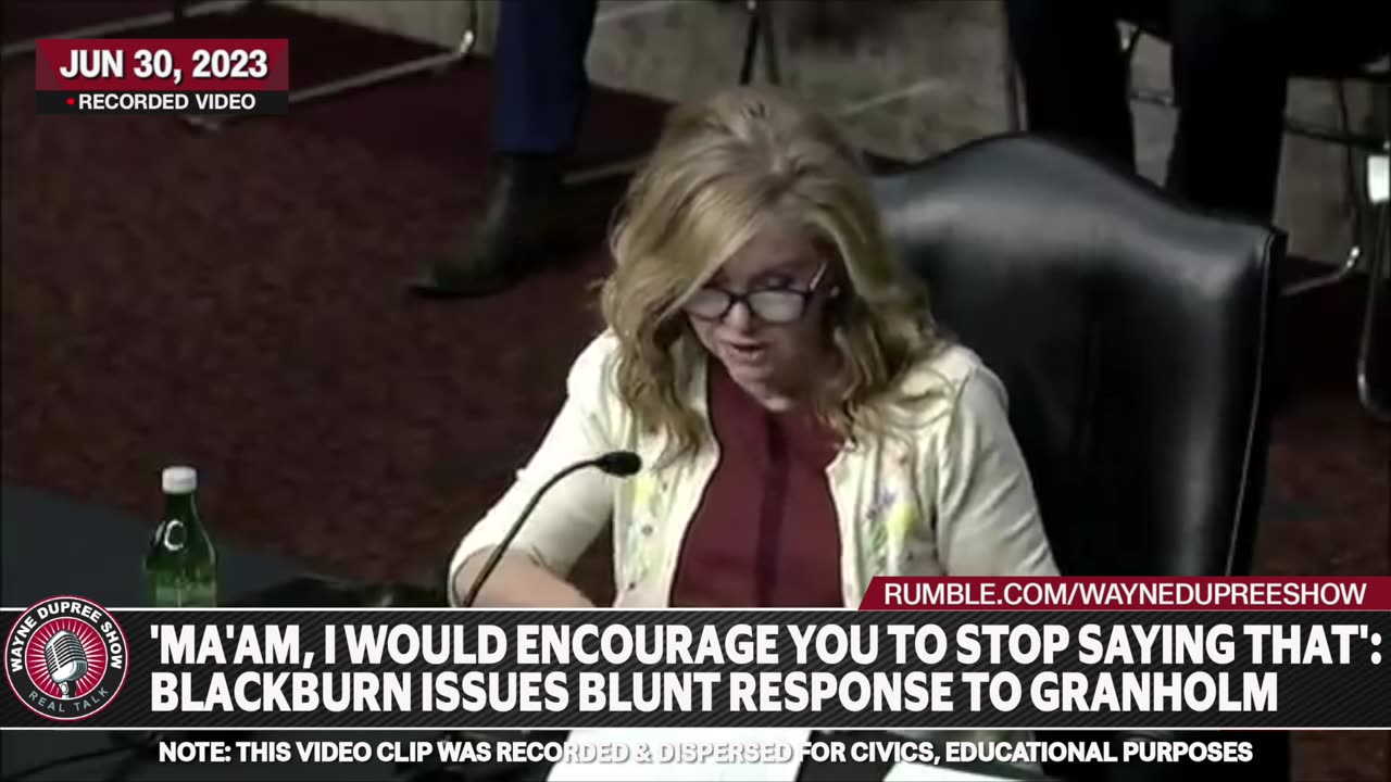 Blackburn's Bold Rebuke: "Ma'am, It's Time to Let Go"