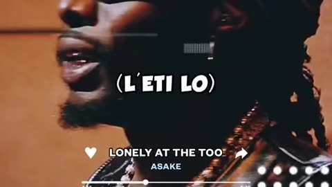 Asake-lonely at the top- short music video