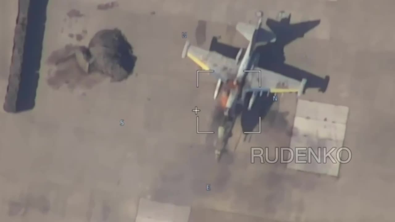 Ukrainian SU-25 destroyed by new loitering ammunition with a range of up to 120km