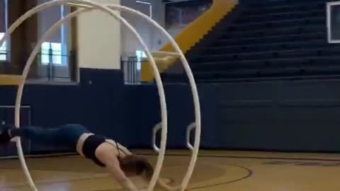 Her balance and skill is incredible👏