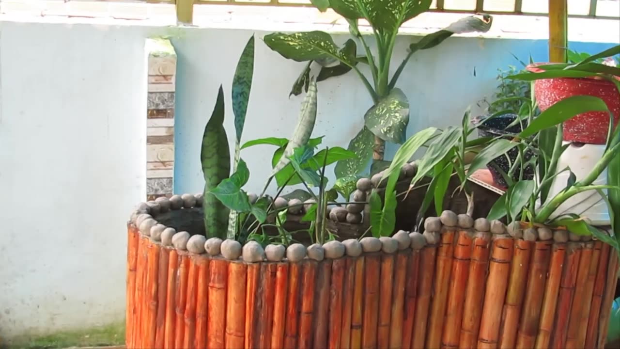 Amazing Ideas with Bamboo And cement, DIY Unique Waterfall Aquarium