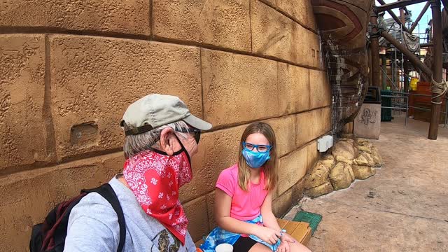 Opa and Meika at Bush Gardens