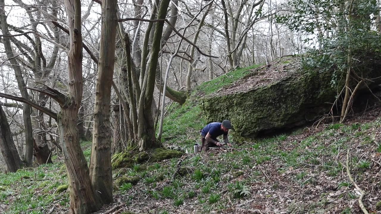 🥩 Cooking the Biggest Steak I've Seen | Bushcraft Cooking in the Woods 🥩