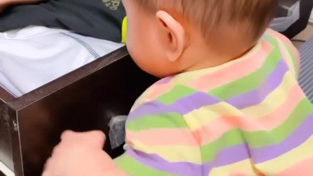 I'm very happy that my son can crawl now