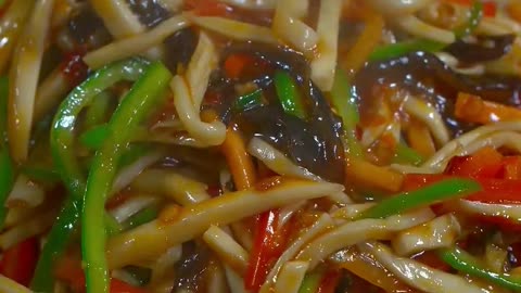Easy Stir Fry Apricot Mushroom With Vegetables