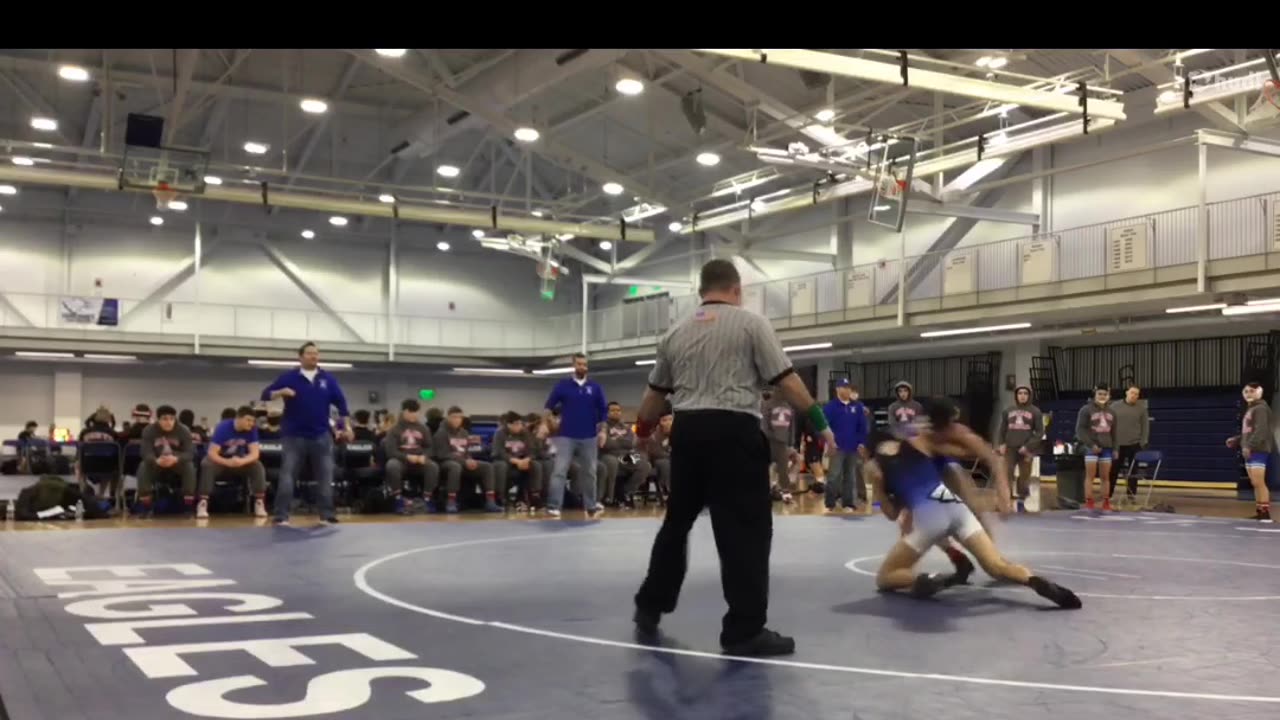 Nick Curley pulls off Last Second Pin vs Ashland