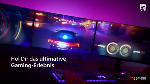 Philips Hue Play Gradient Lightstrip für drei Monitore