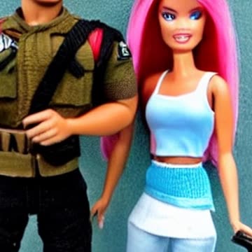 GI JOE AND BARBIE ON A PLAY DATE