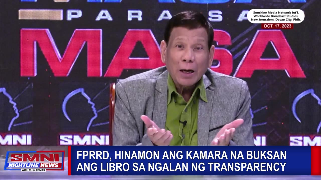 FPRRD, hinamon ang Kamara na buksan ang libro sa ngalan ng transparency