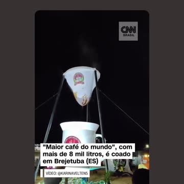 Largest brewed coffee in the world in Brazil, eight thousand liters...in the State of Espirito Santo